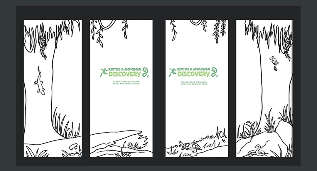 Line-art environmental layout prior to vector refinement