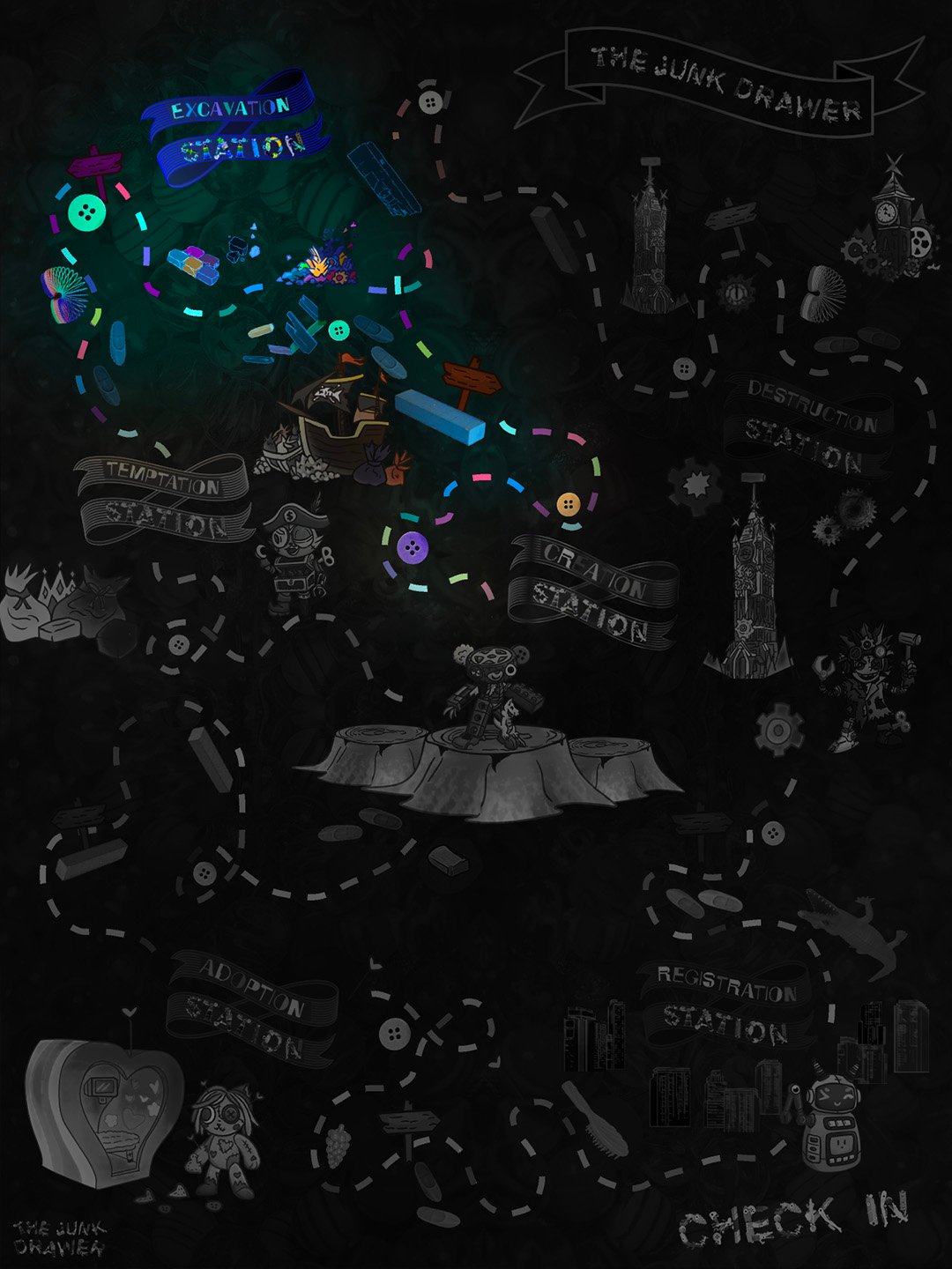 Junk Drawer station 3 poster