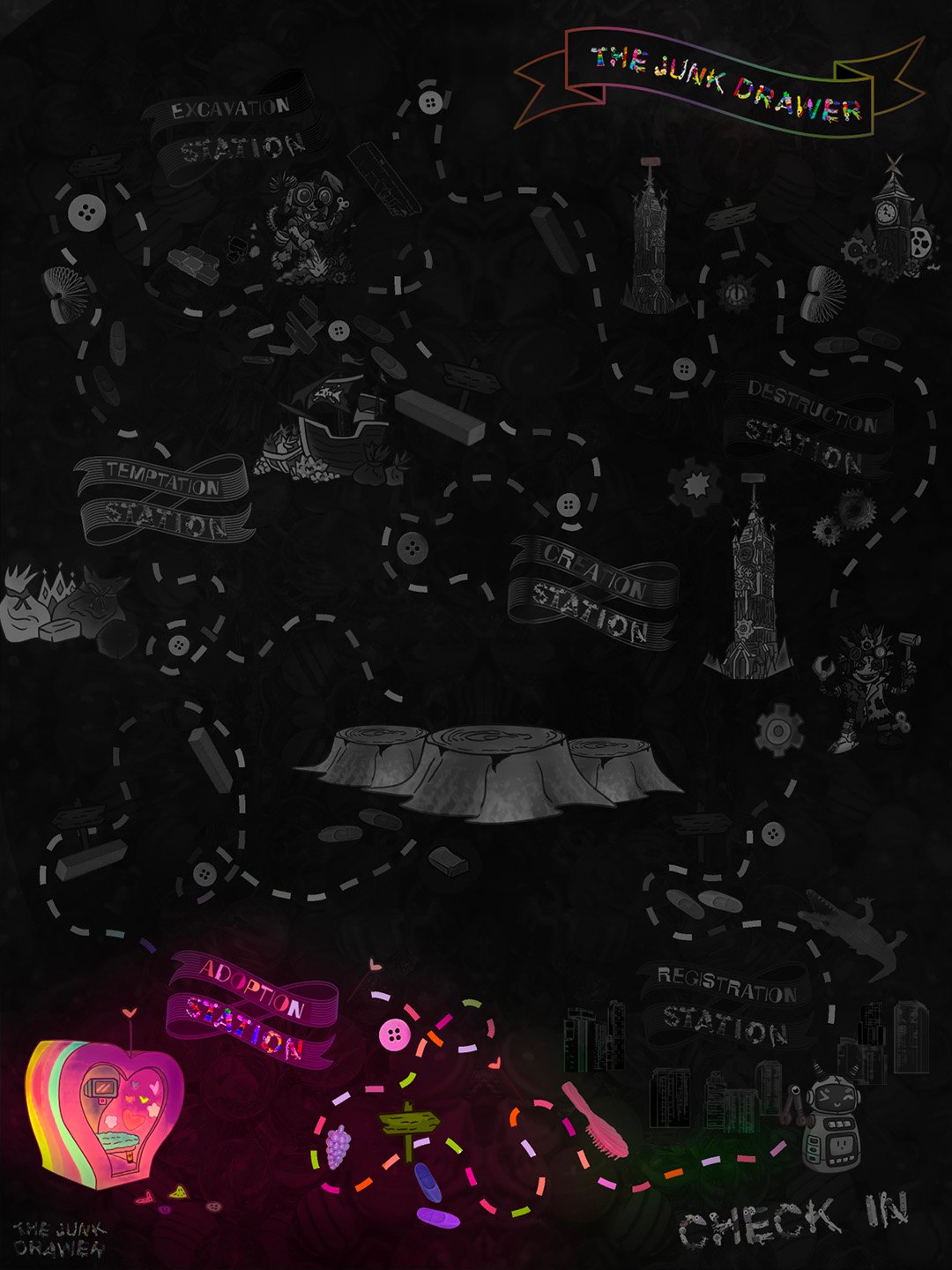 Junk Drawer station 6 poster