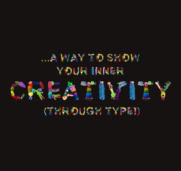 Typography lettering sample for Junk Drawer font
