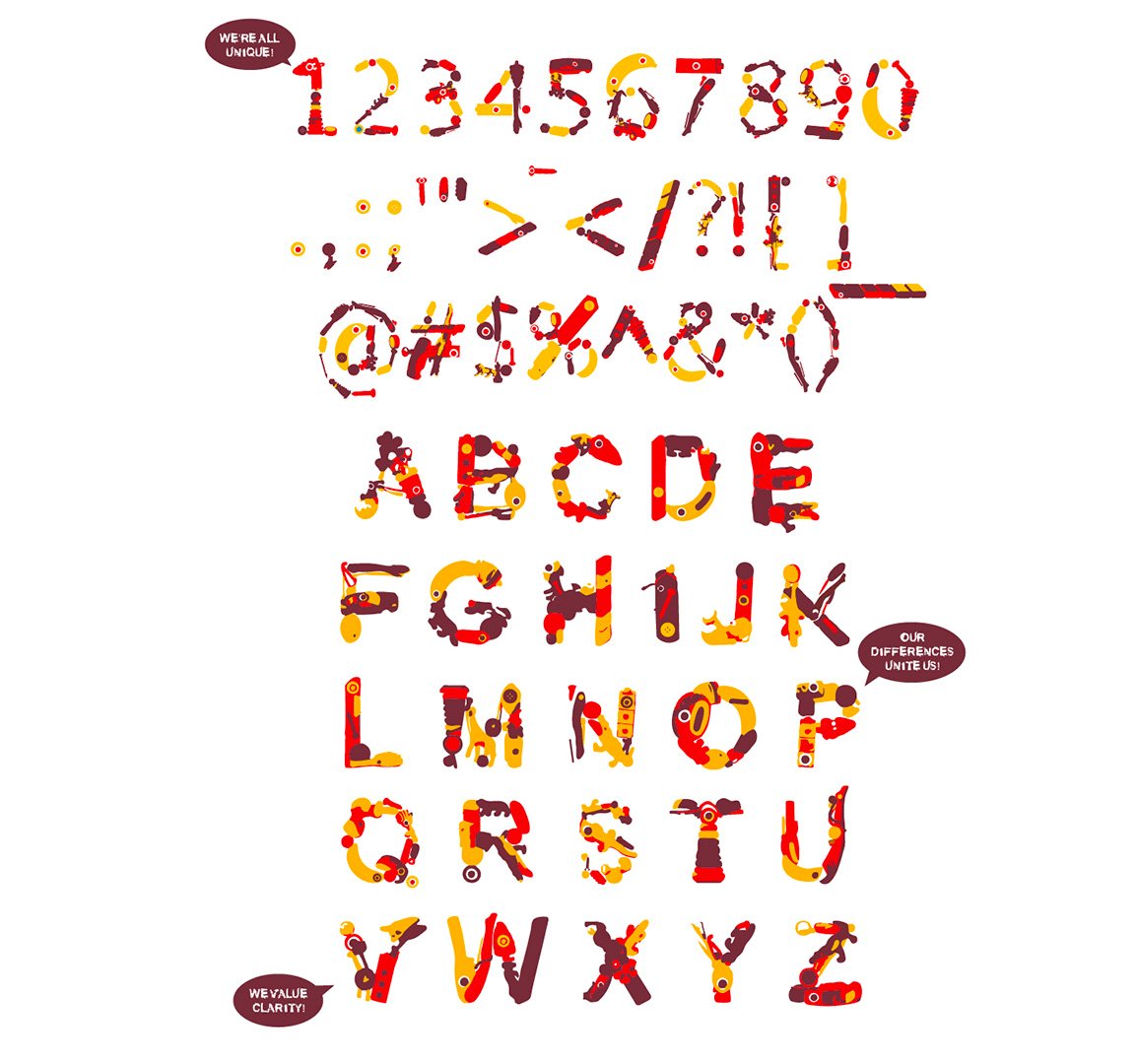 Alternative Junk Drawer font sheet