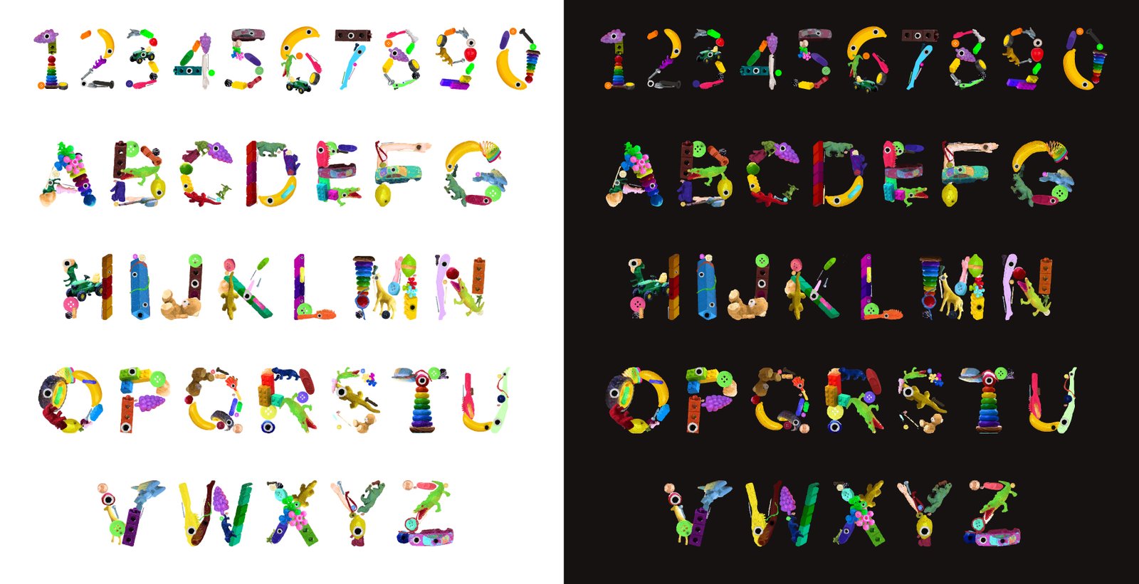 Typography lettering sample for Junk Drawer font